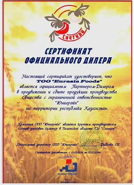 Диплом и благодарственное письмо 4 из 5, скан с официального сайта компании